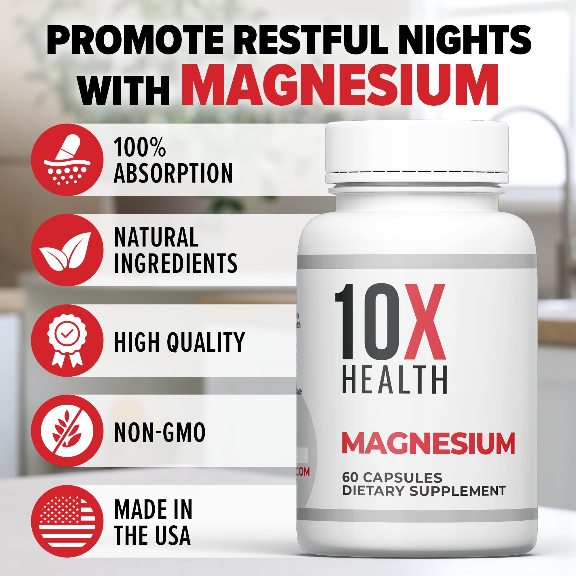Calm focus scene with TenX Health capsules implying nerve support.