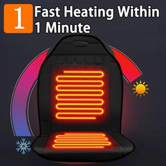 Teomi heated seat cover offers two settings for personalized comfort.