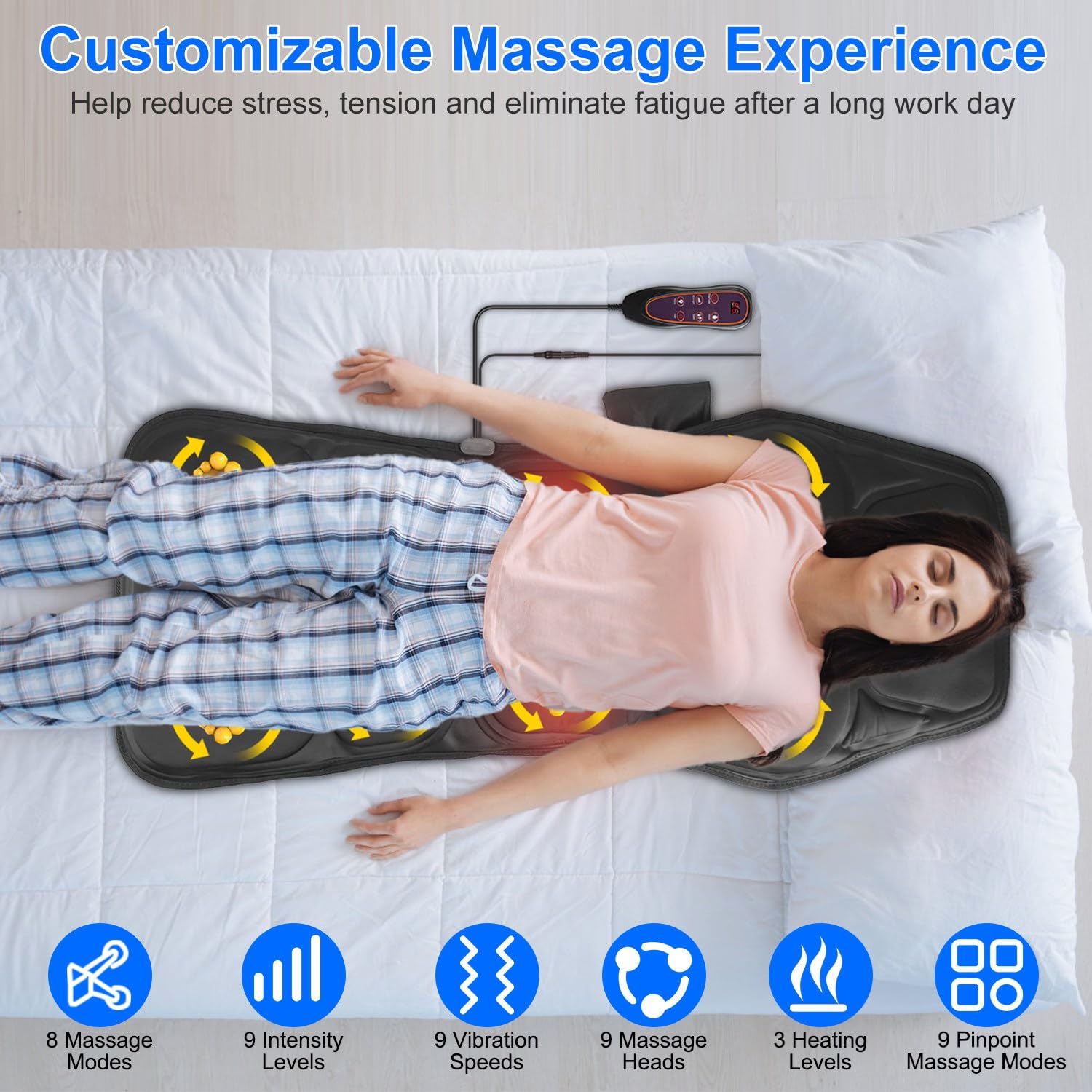 TeqHome 9 motor system offers full body relaxation with precise vibrations.