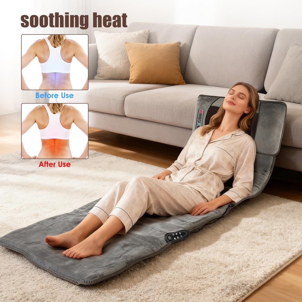 TeqHome Detachable massage pillow with kneading heads focuses on neck relief.