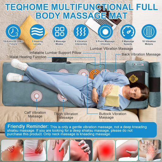 TeqHome foot massager with 32 nodes delivers kneading relief for tired feet after work.