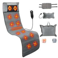 TeqHome full body massage mat with plush cover for relaxing at home.