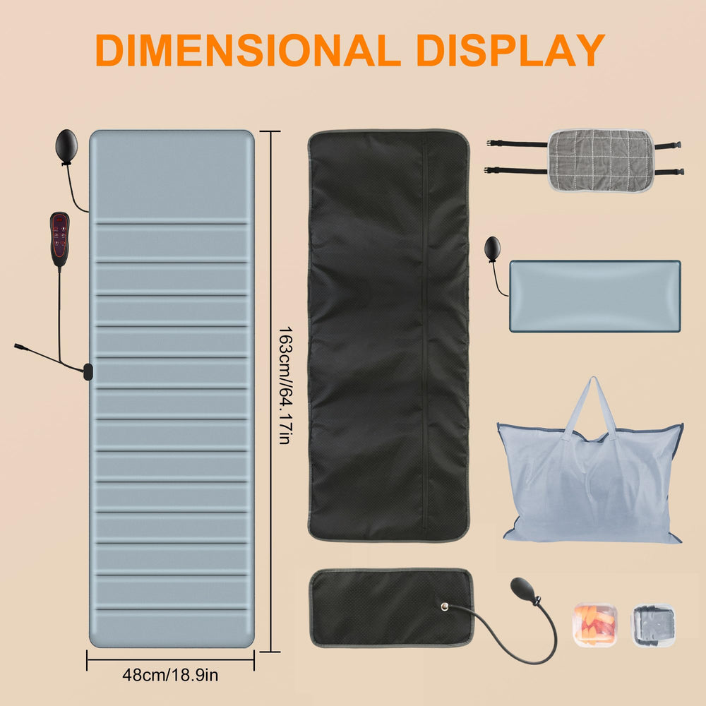 TeqHome full body massage mat heat therapy delivers customizable warmth.