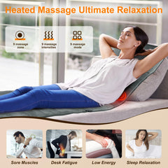 TeqHome full body massage mat waist area provides targeted comfort during long workdays.