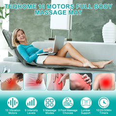 TeqHome neck pillow with shiatsu nodes relieves neck tension.