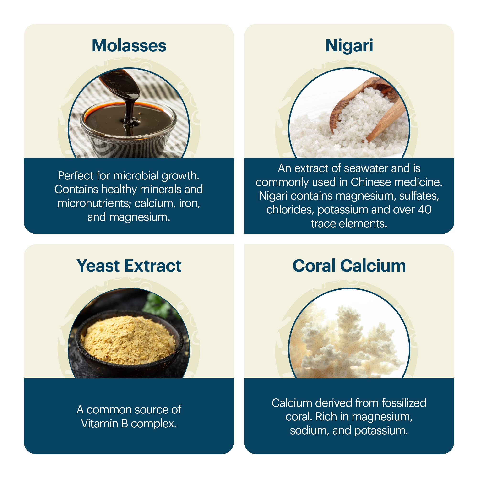 TeraGanix EM-X Gold health benefits graphic conveying balance and vitality.