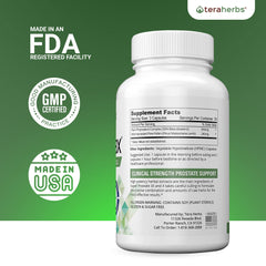 Teraherbs Super Prostate 3X capsules ready for daily use.