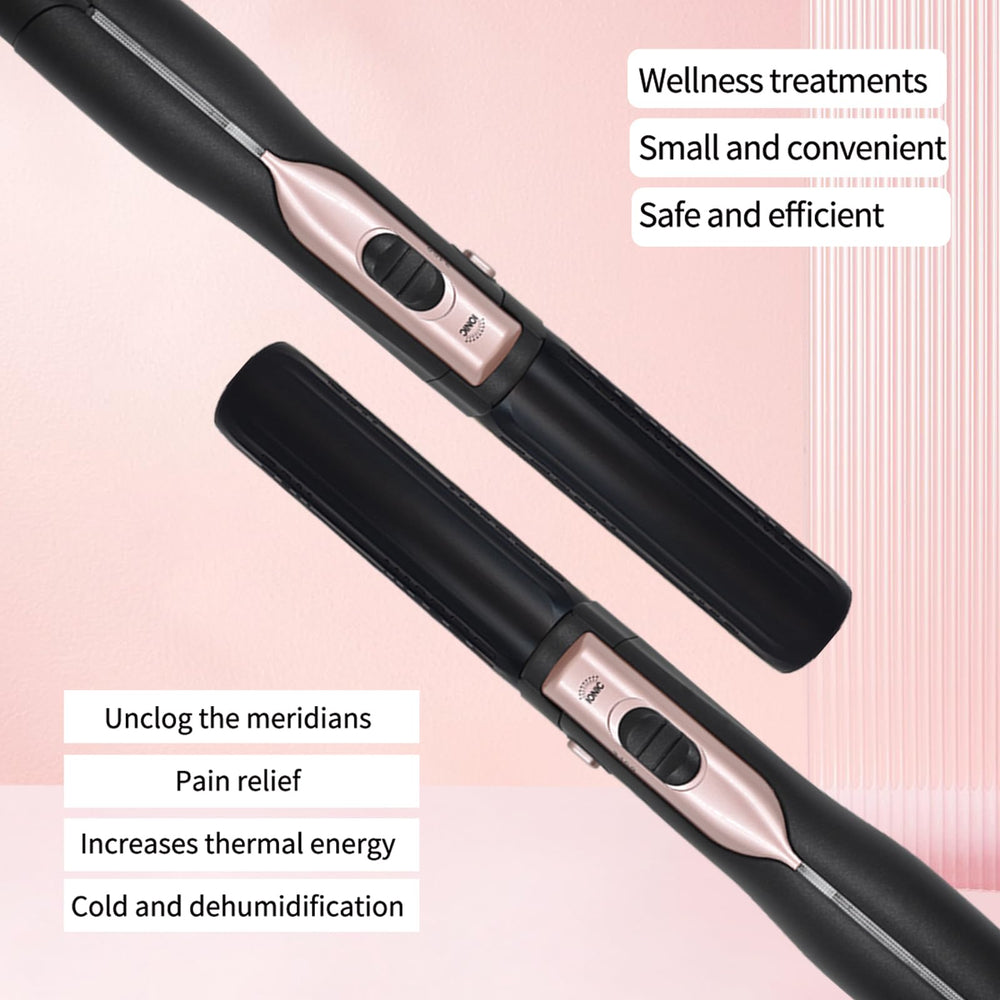 Terahertz wand demonstrates heat and crystal energy during a therapy session