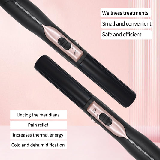 Terahertz wand demonstrates heat and crystal energy during a therapy session