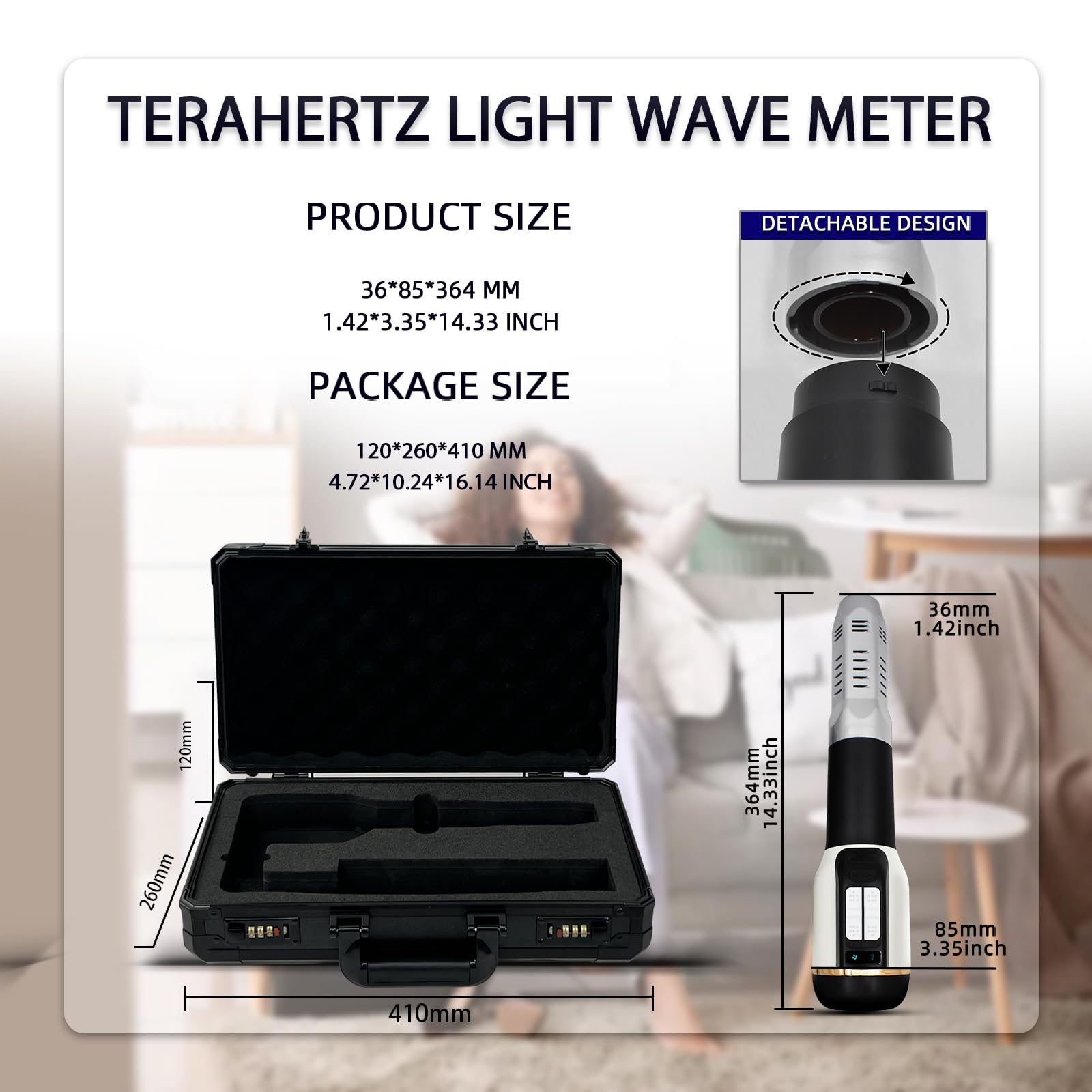 Terahertz Wand THZ Blower portable and travel-ready for wellness on the go.