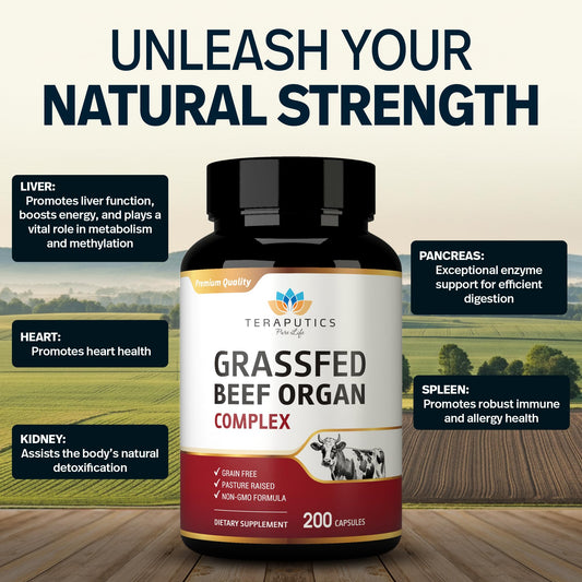 Teraputics five-organ beef supplement blend supports everyday vitality