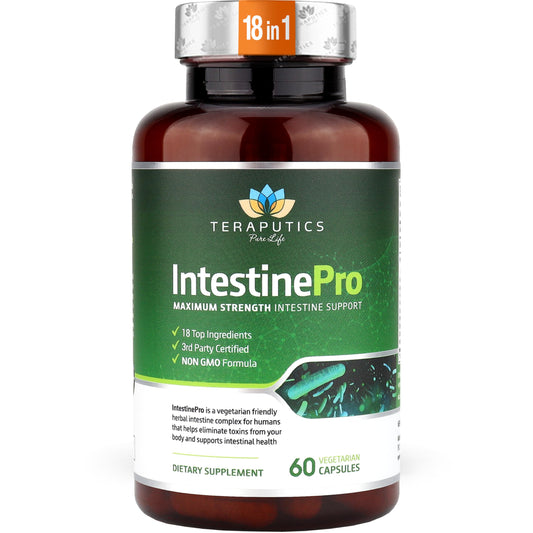 Teraputics IntestinePro bottle front for daily gut support