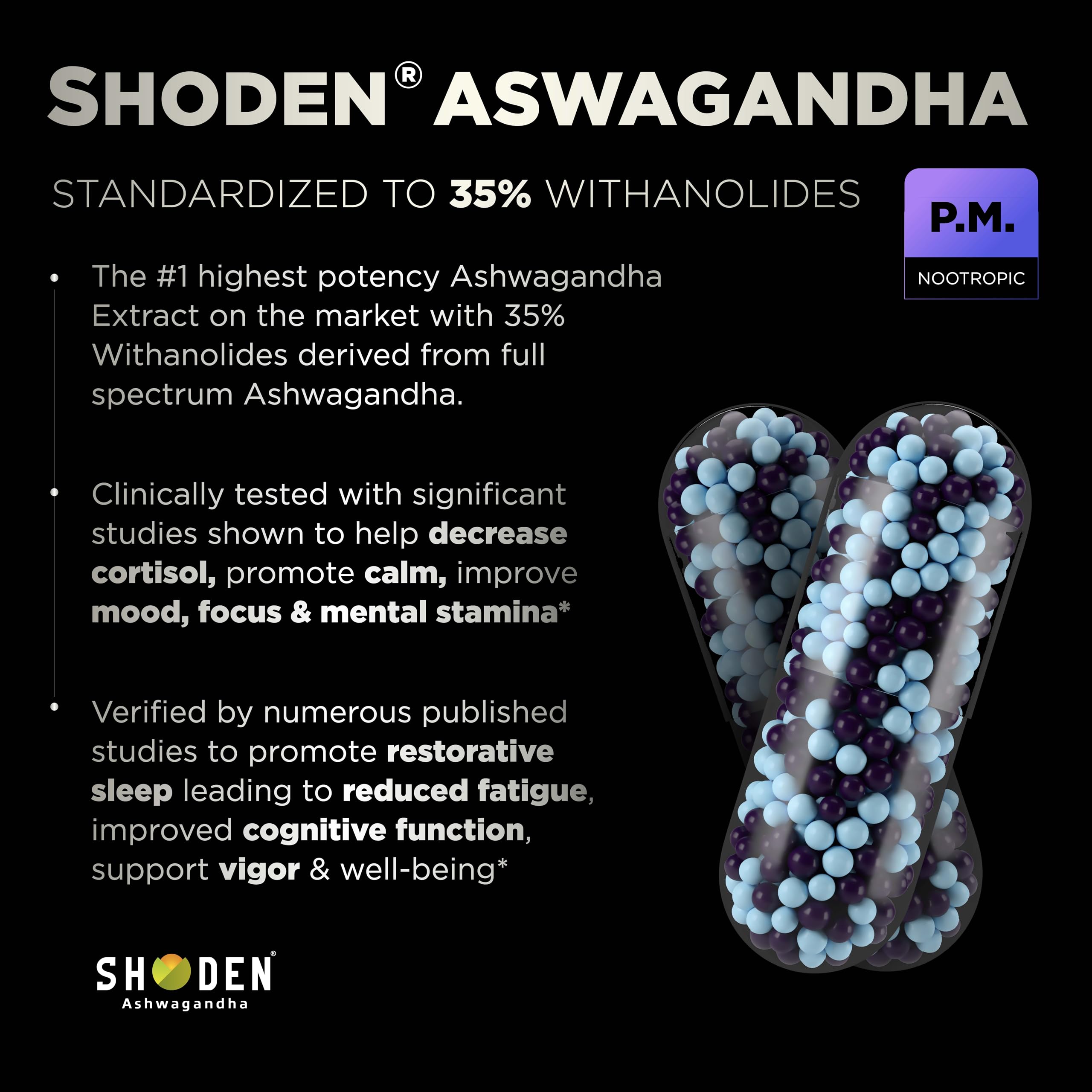 Terra Elmnt AMPM Shoden ashwagandha powder highlighting mood support