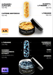 Terra Elmnt AMPM capsules closeup showing microbeadlets for smoother absorption