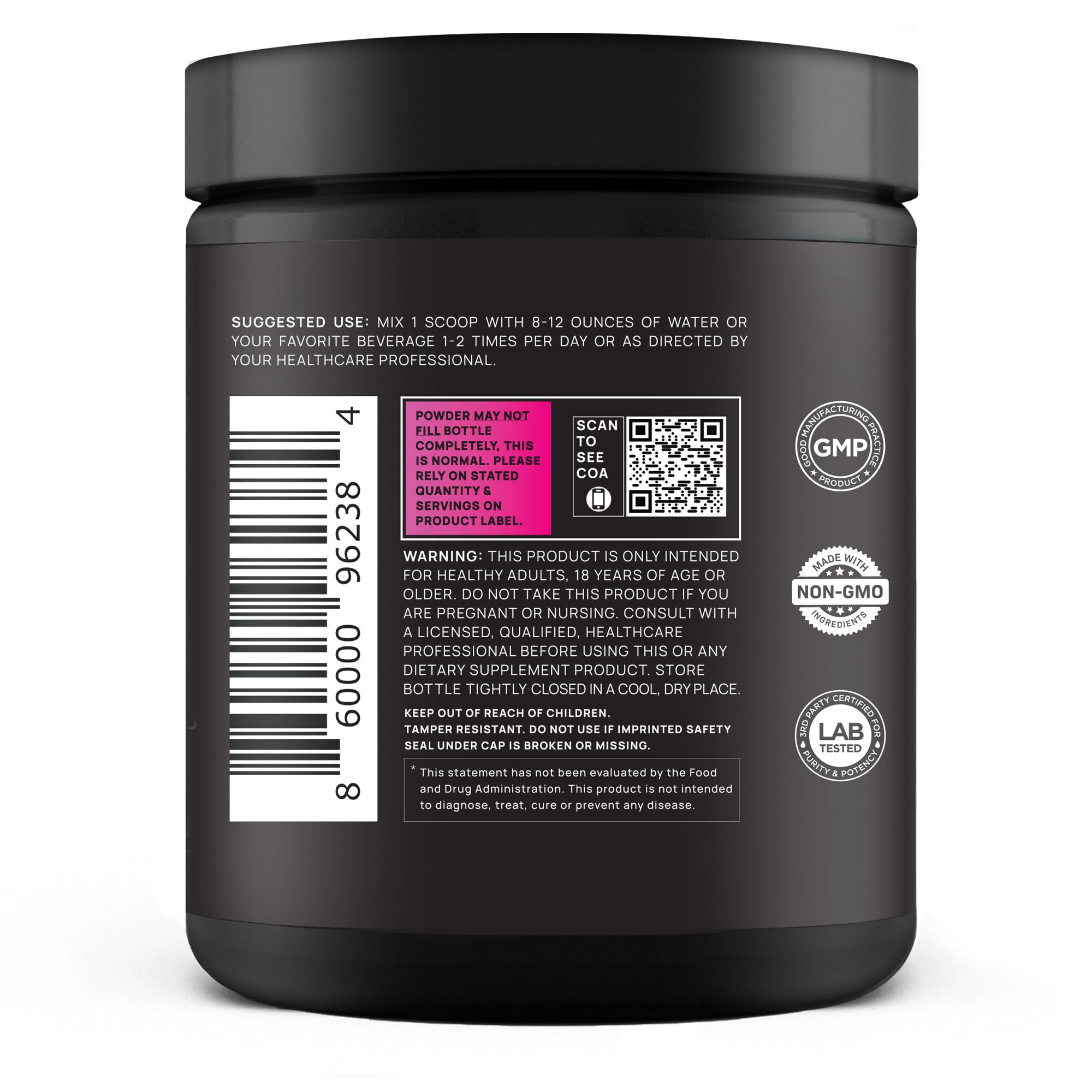 ELMNT Super Collagen Burn on kitchen counter with weight tracking implication