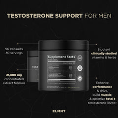Terra Elmnt tongkat ali 4:1 extract bottle, closeup, may boost energy and drive.