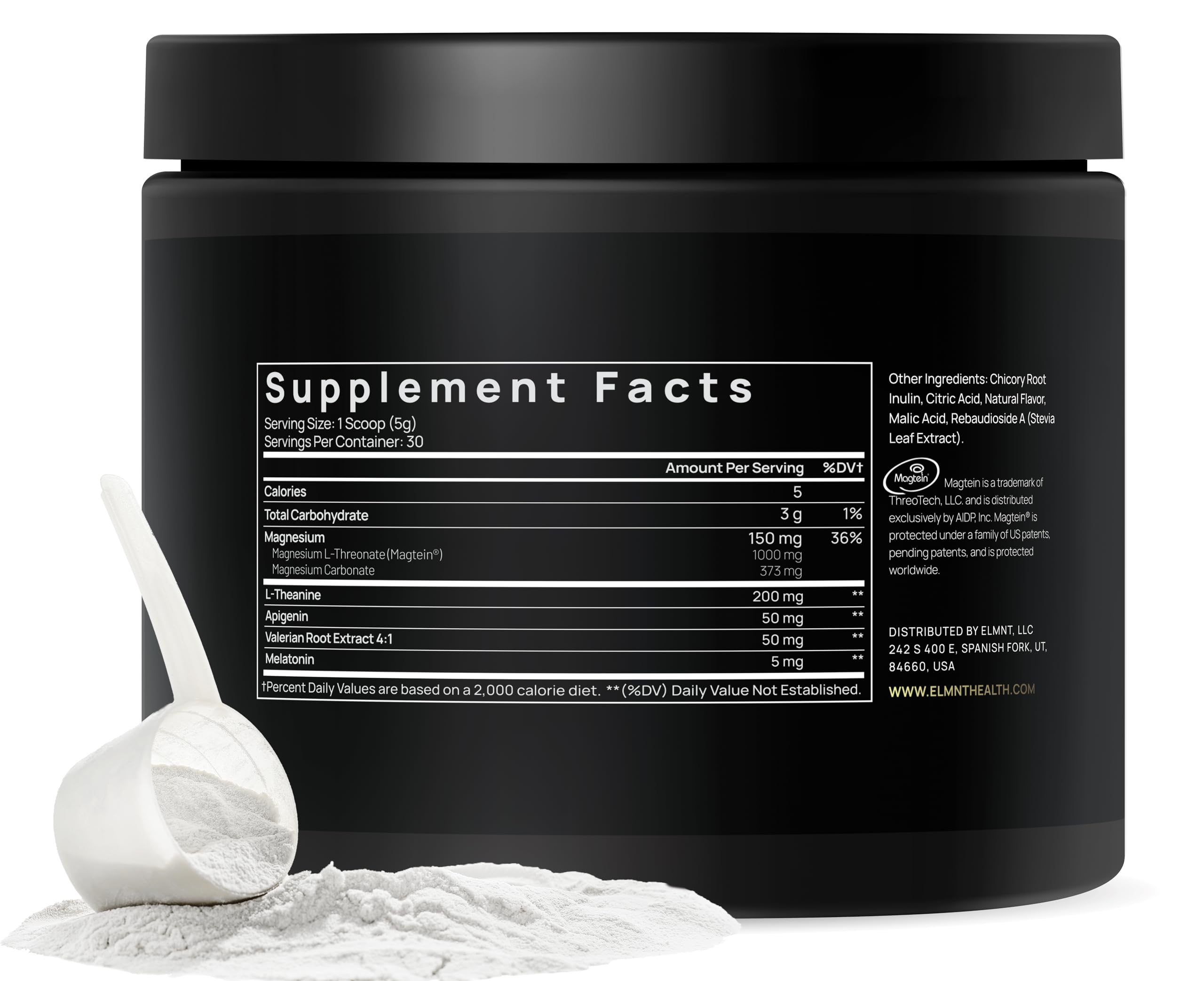 Terra Elmnt Triple Sleep scoop with Magtein powder for precise dosage and easy mixing