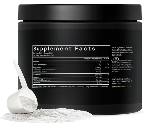 Terra Elmnt Triple Sleep scoop with Magtein powder for precise dosage and easy mixing