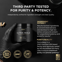 TERRA ELMNT ULTRA MALE COA document; confirms third-party testing.