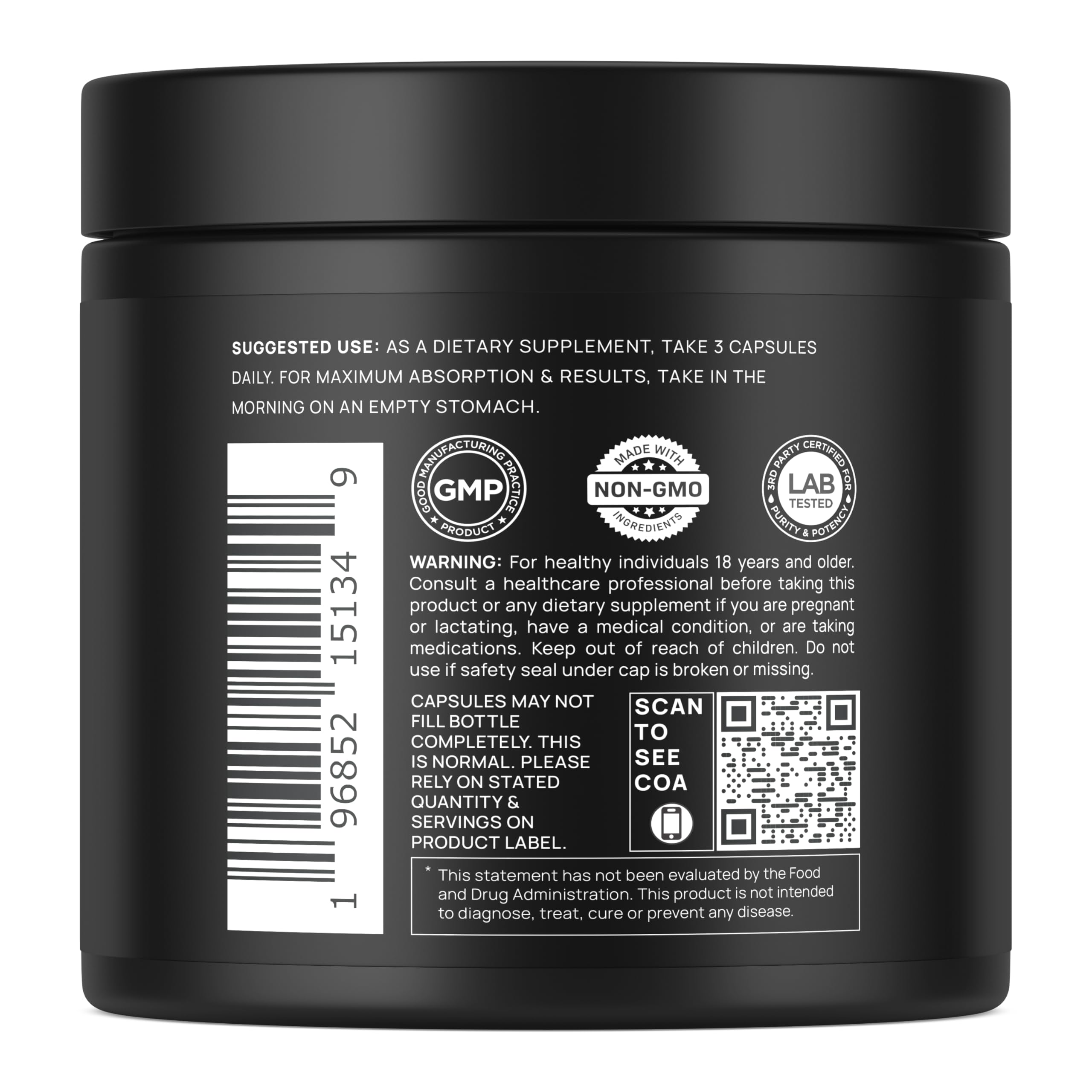 Terra Elmnt Vitamin C capsule close-up showing 1000mg dose for glutathione pairing.