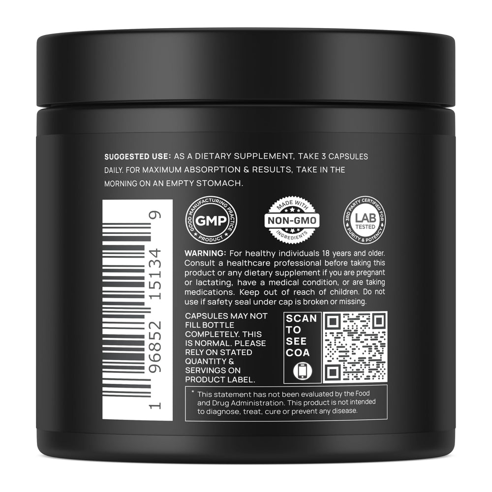 Terra Elmnt Vitamin C capsule close-up showing 1000mg dose for glutathione pairing.