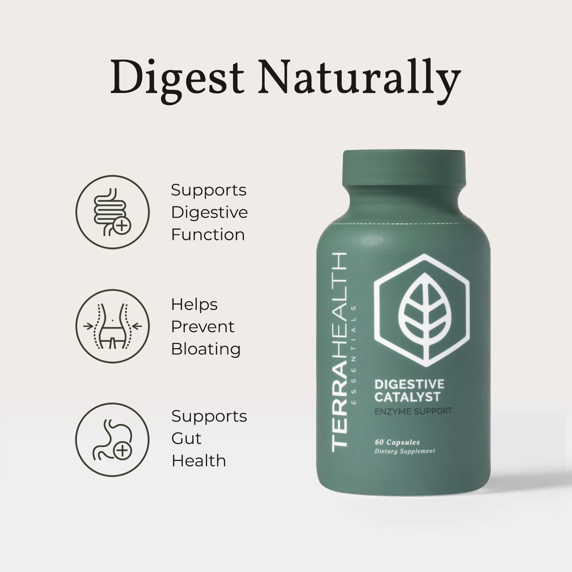 Terra Health Essentials Digestive Catalyst protease focus, aids protein digestion