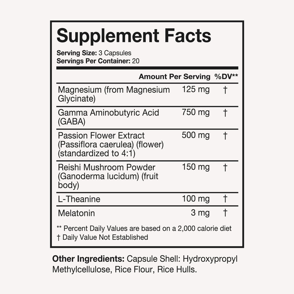 Terra Health Essentials Fast Asleep label detail shows natural ingredients