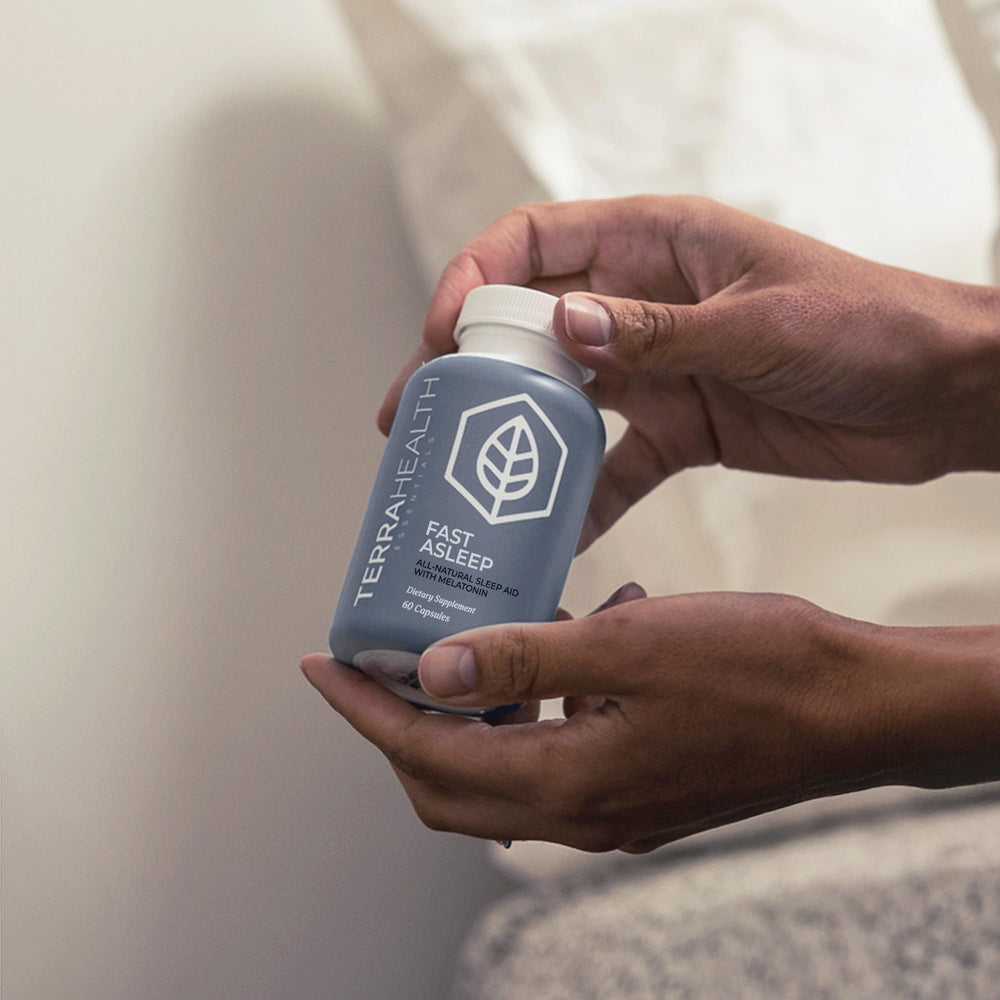 Terra Health Essentials Fast Asleep sleep-scene evokes nighttime relaxation