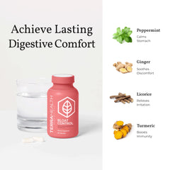 Terra Health Essentials fennel and turmeric extracts suggest soothing digestive comfort.