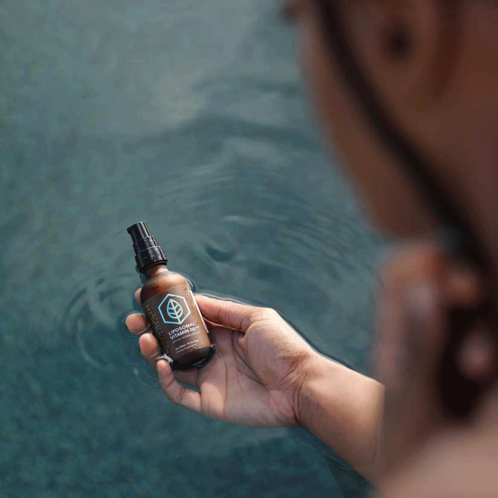Ingredient panel highlights CoQ10 in Terra Health Essentials liposomal blend.
