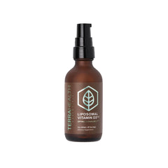Terra Health Essentials liposomal D3+K2 bottle front supporting bone health.