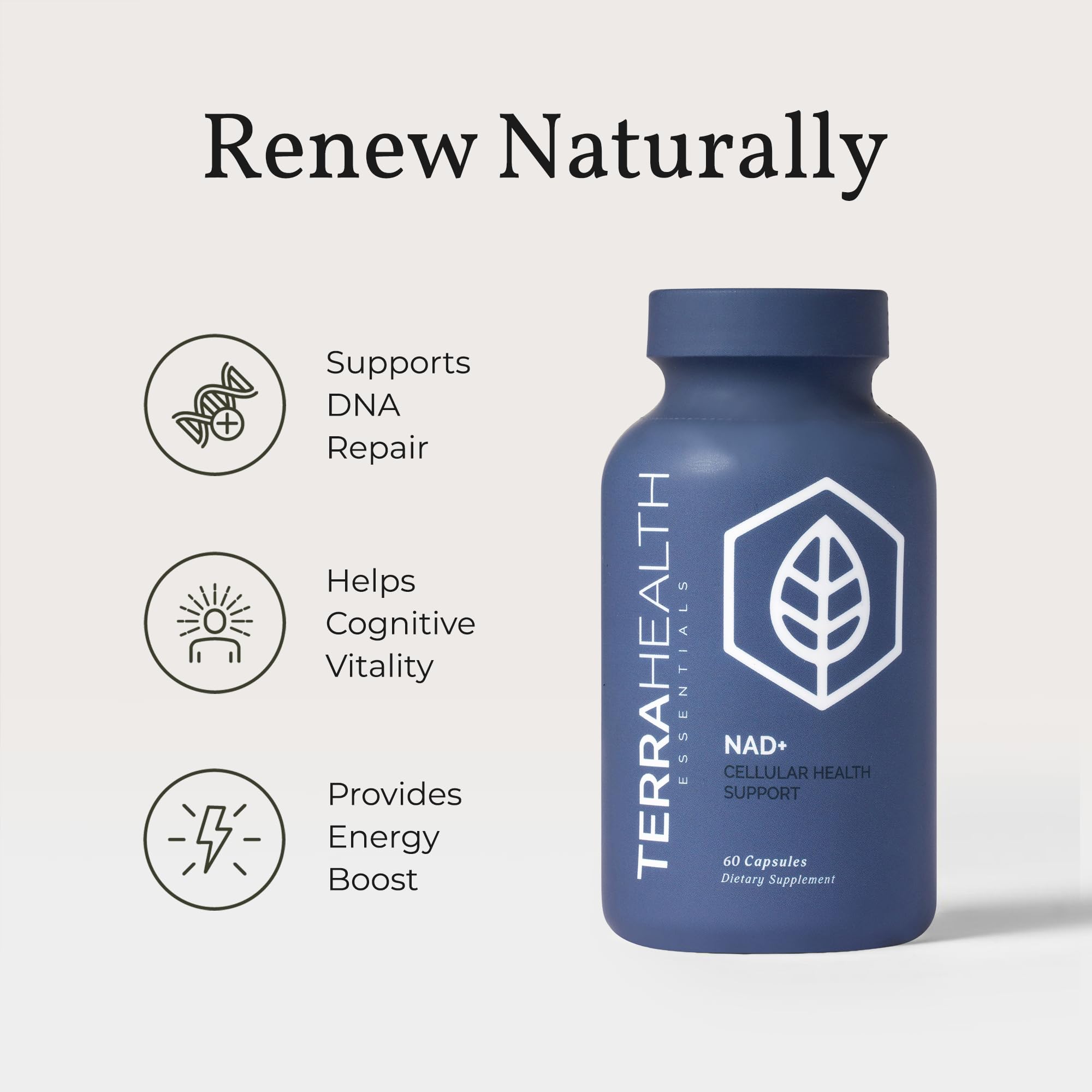 Terra Health Essentials NAD+ brain-focus image hints at mental clarity