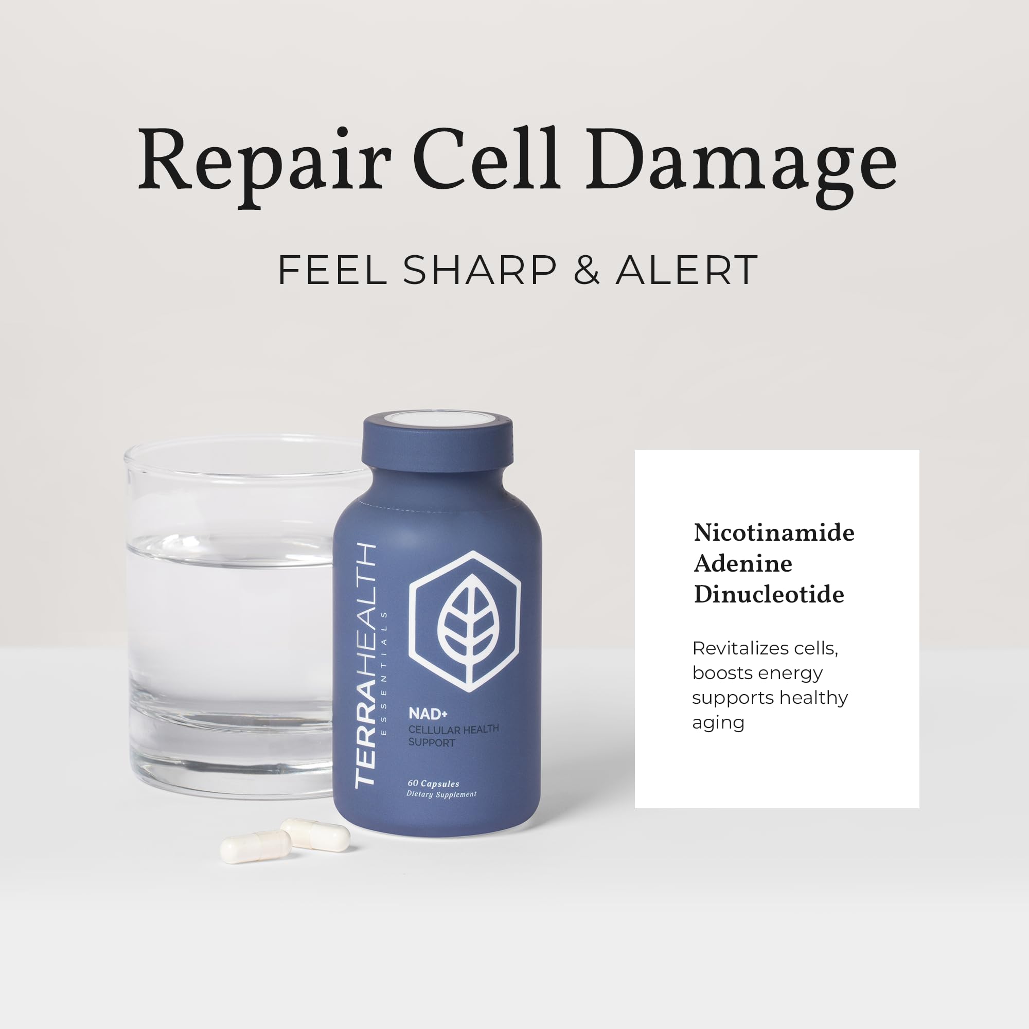 Terra Health Essentials NAD+ metabolic-boost image hints at vitality