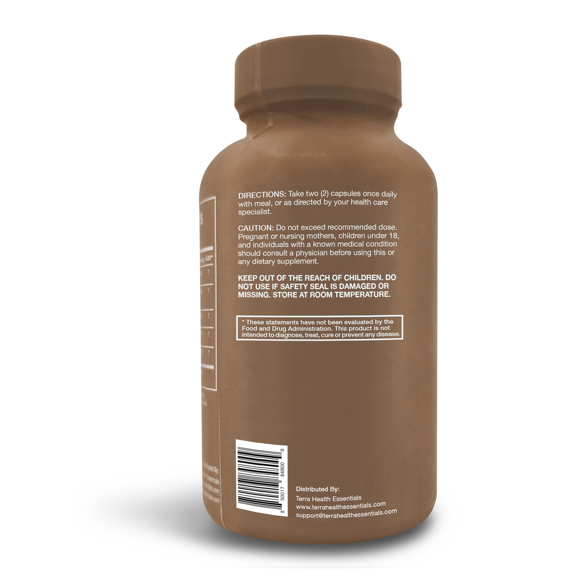 Terra Health Essentials NOOFOCUS capsules closeup ready for focused work