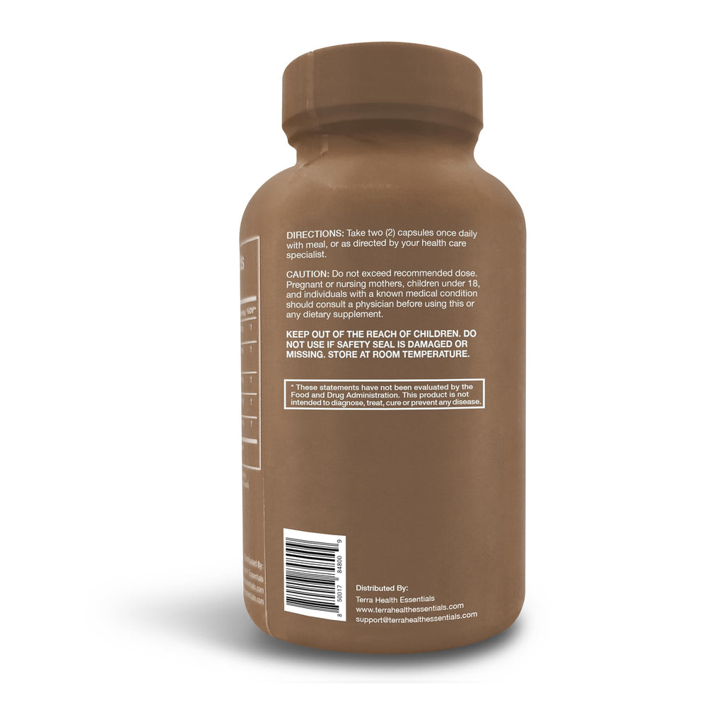 Terra Health Essentials NOOFOCUS capsules closeup ready for focused work