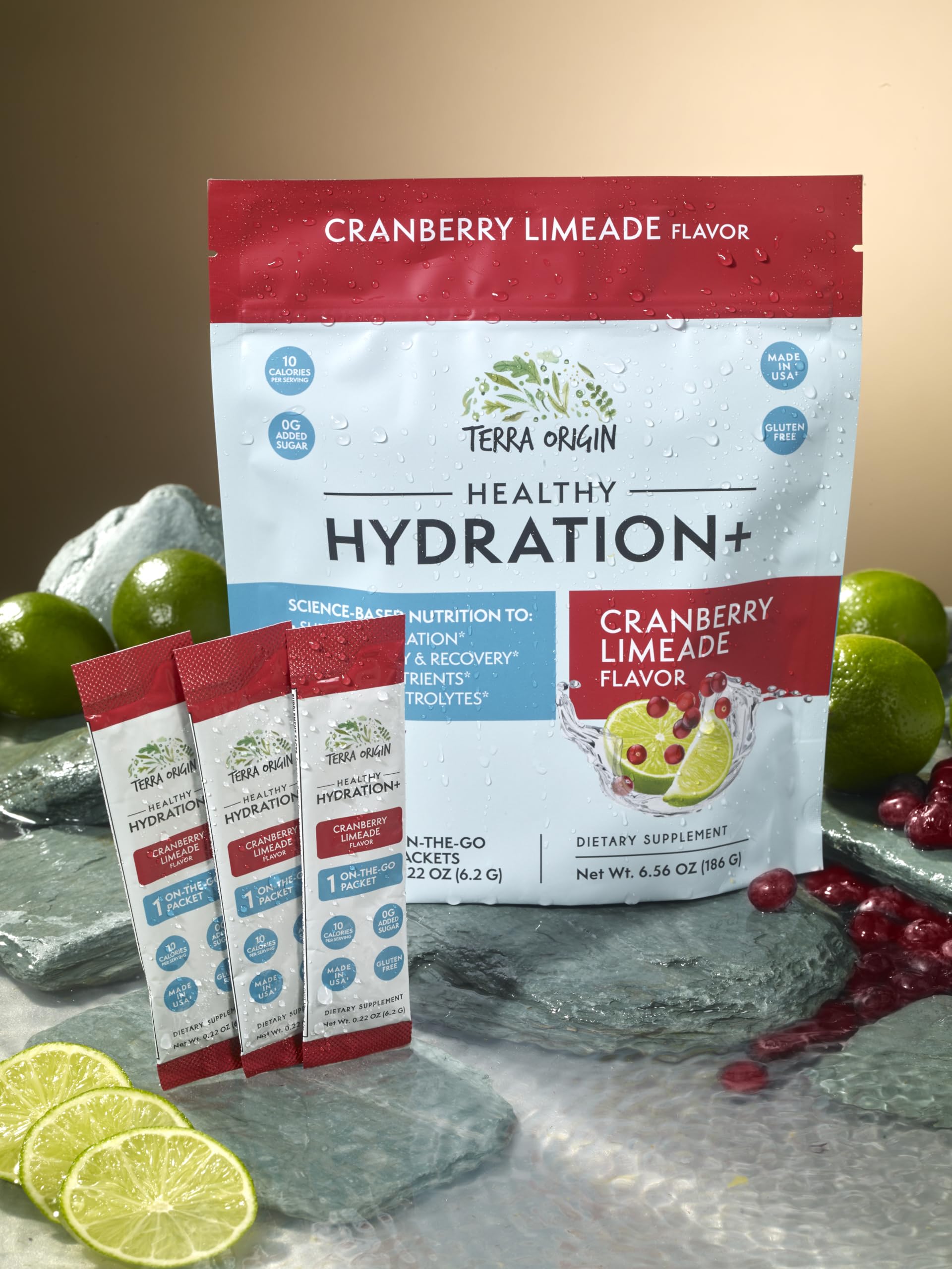 Terra Origin cranberry limeade stick close-up highlighting refreshing flavor