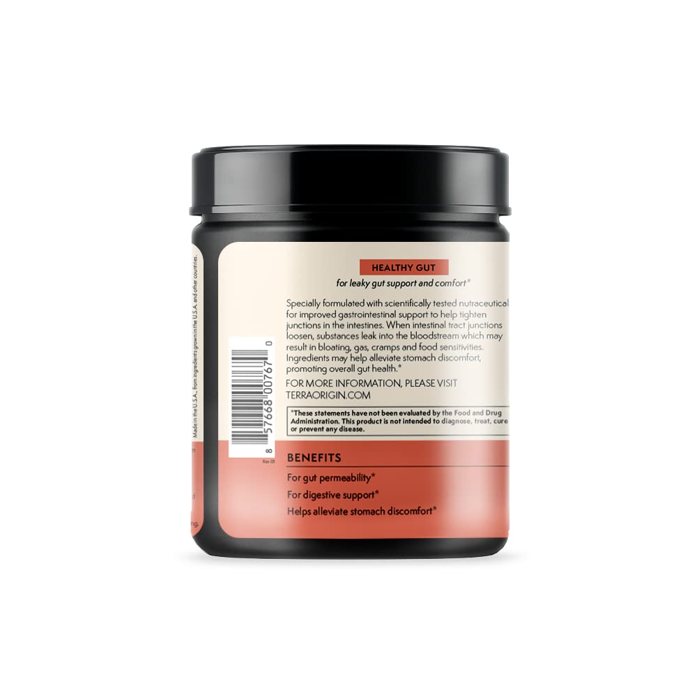 Terra Origin Healthy Gut Watermelon ingredients spoon highlights key botanicals.