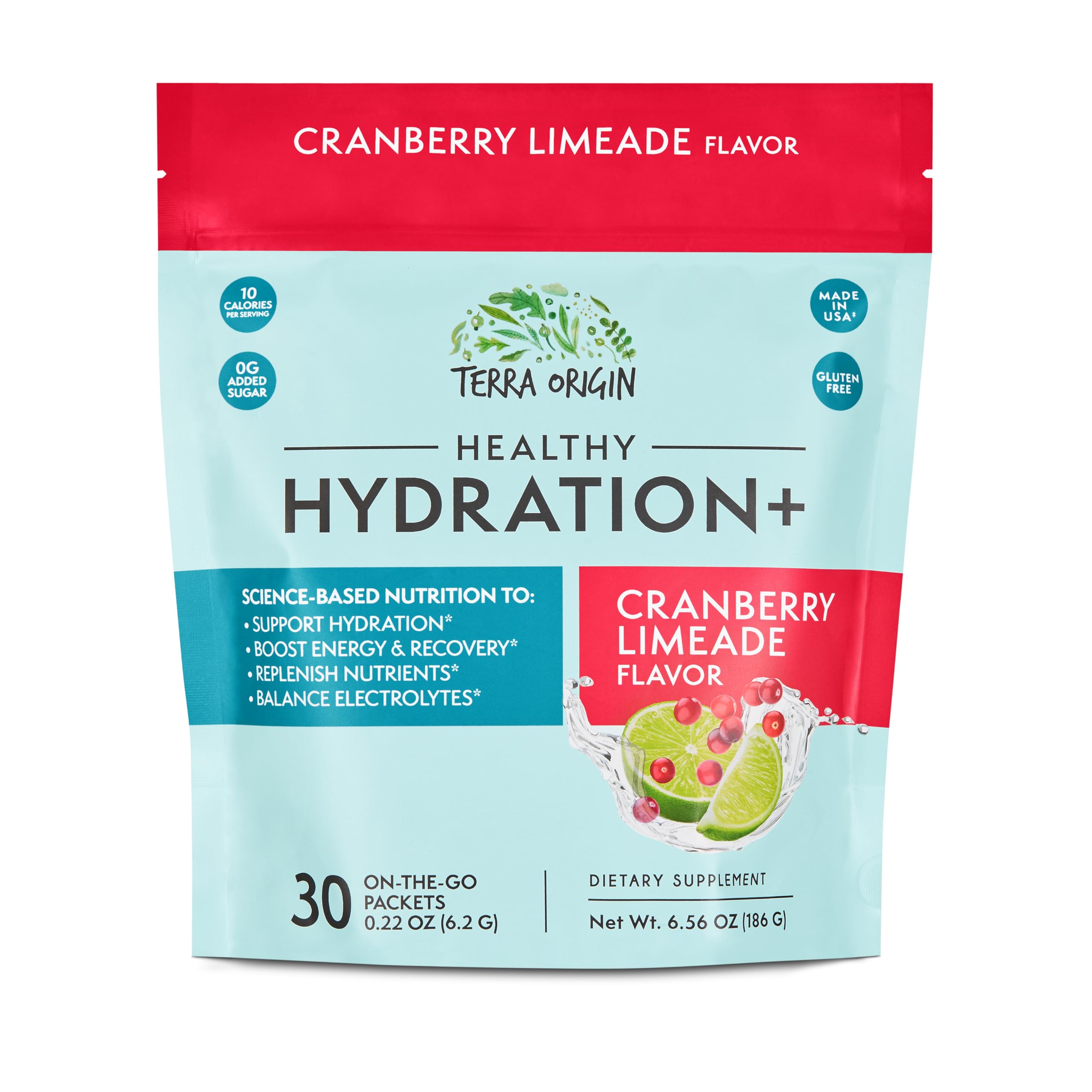 Terra Origin healthy hydration stick being poured for quick post-activity rehydration