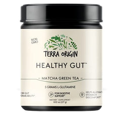 Terra Origin Prepared tea in cup shows convenient anytime wellness on the go.
