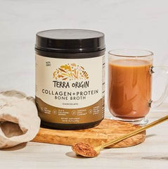 Terra Origin lifestyle scene illustrating daily wellness routine using collagen