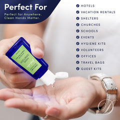 Terra Pure bulk 50-pack bottles, perfect for hotels and events needing reliable hand hygiene