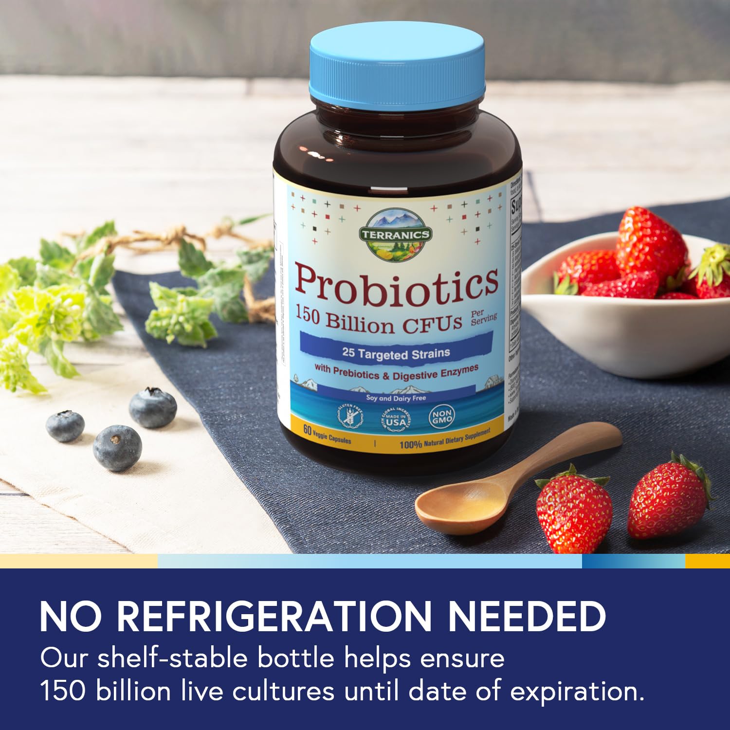 Veggie capsules in a compact bottle ready for daily use.
