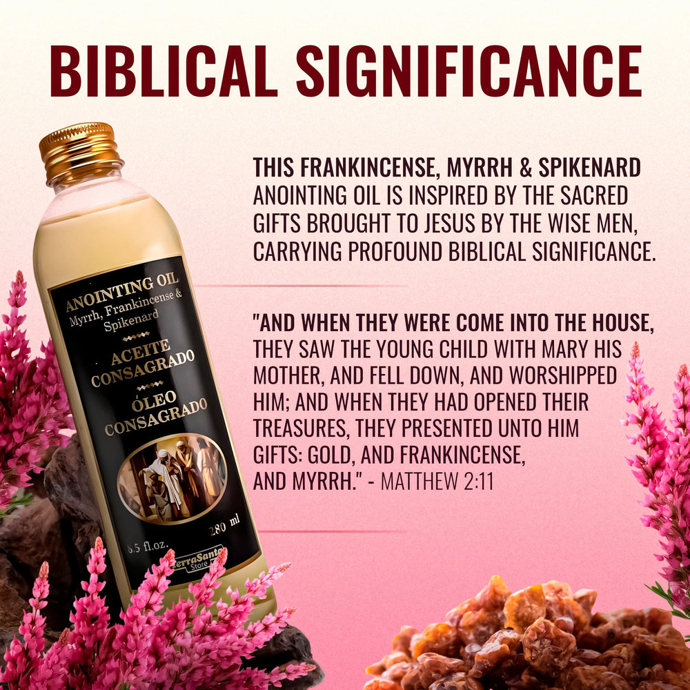 TerraSantaStore Essential Aromatic Anointing Oil olive-oil-base, gentle aroma for reflective prayers.