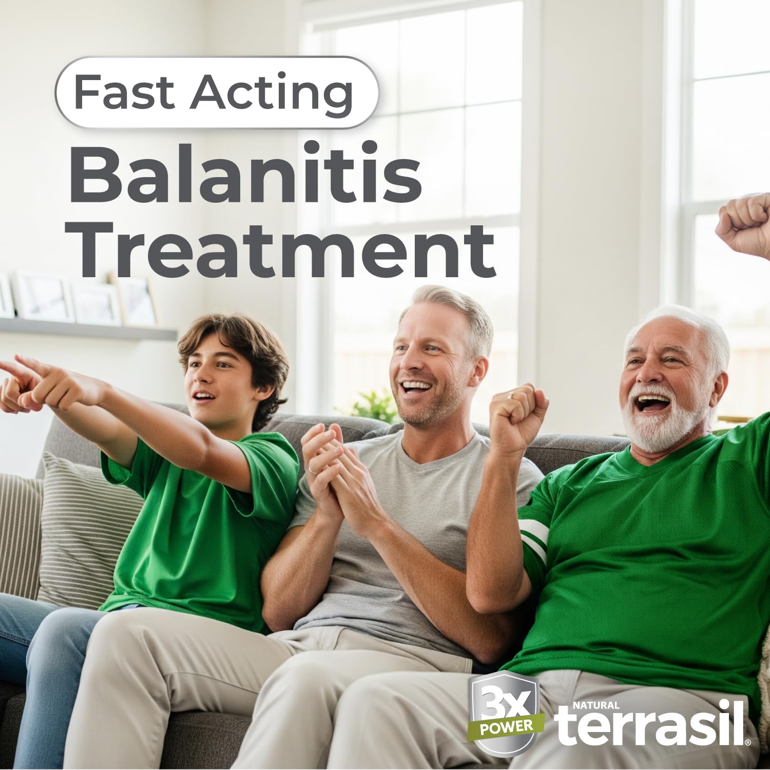 Terrasil Balanitis Relief cream texture close-up ready for daily application.