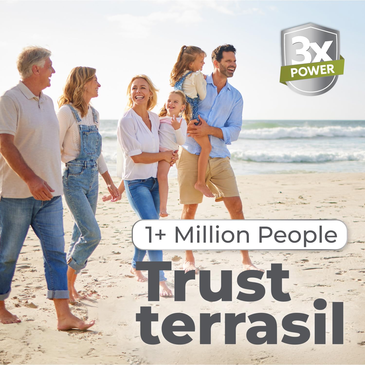 Terrasil dermatologist-tested label indicating safety and trust