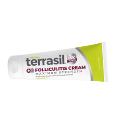 Terrasil Folliculitis Cream bottle for convenient, gentle relief on follicles
