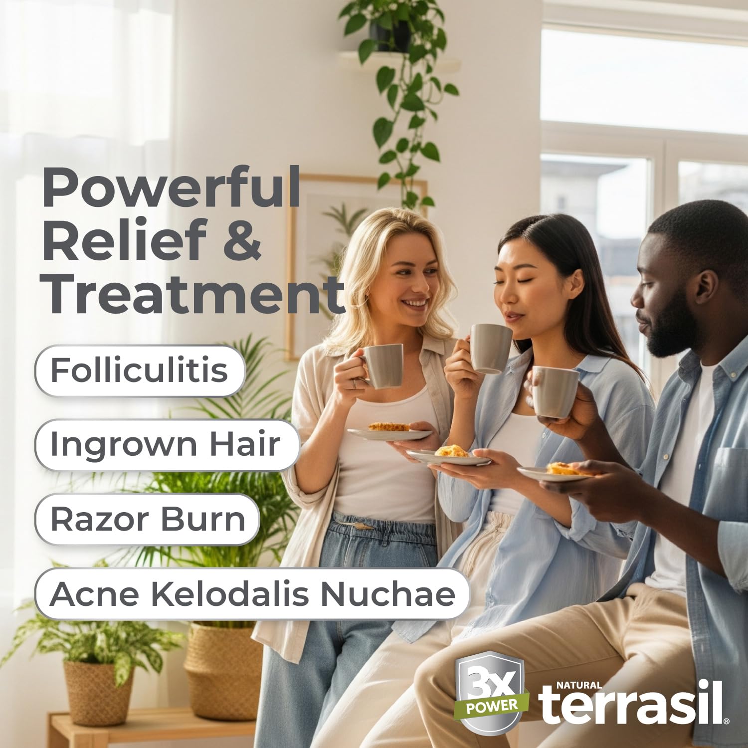 Terrasil Folliculitis Cream jar closeup showing creamy texture