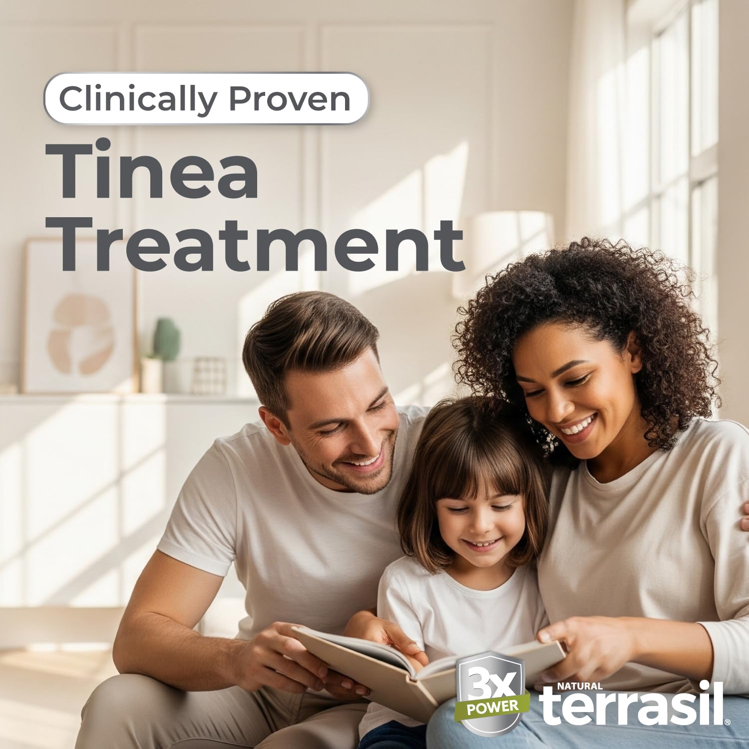 Terrasil Tinea Cream 1% Clotrimazole label highlights active ingredient for fungal support
