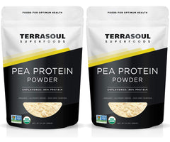 Terrasoul Organic Pea Protein bottle pour for smooth shakes and recovery
