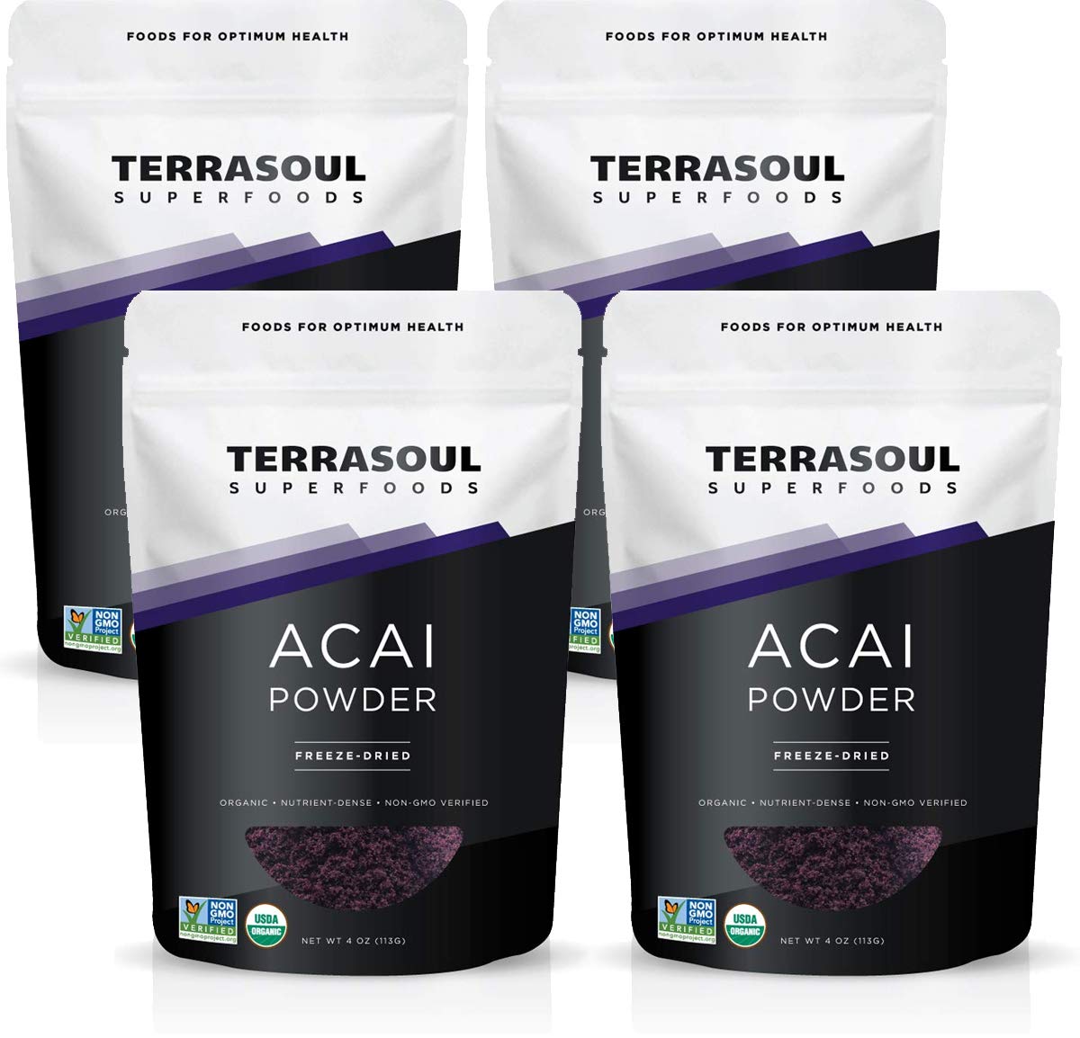 Terrasoul Superfoods acai powder packaging, ideal for quick smoothies.